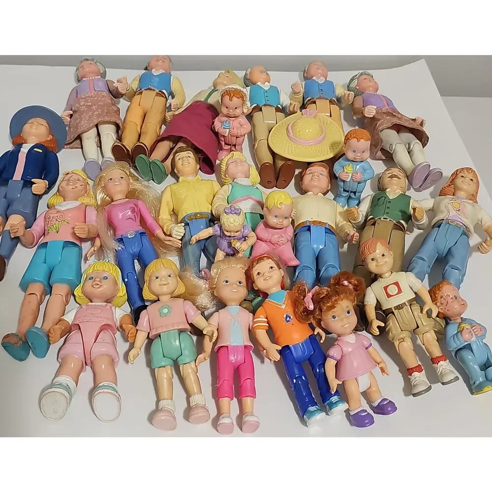 Vintage Fisher Price 90s Loving Family Doll House Furniture Pool Van Dog Cat